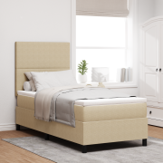 vidaXL Boxspring Säng med Madrass och LED-ljus Grön Grå 90x200 cm Samm...