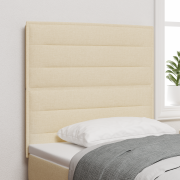 vidaXL Sänggavel Linjer Design Grädde 90 cm Tyg