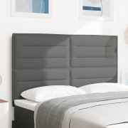vidaXL Sänggavel Linje Design Mörkgrå 160 cm Tyg