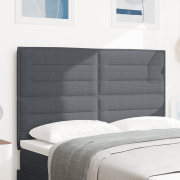 vidaXL Sänggavel enkel design mörkgrå 140 cm manchestertyg