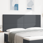 vidaXL Sänggavel enkel design mörkgrå 200 cm manchestertyg