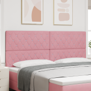 vidaXL Sänggavel Kronknapp Tuftad Rosa 200 cm Sammet