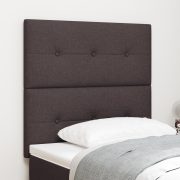 vidaXL Sänggavel med knappar mörkbrun 90 cm tyg
