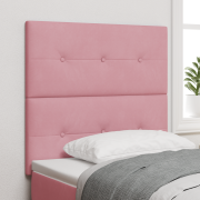 vidaXL Sänggavel med knappar rosa 100 cm sammet