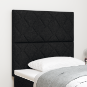vidaXL Sänggavel Diamantblock Design Svart 100 cm Tyg