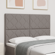 vidaXL Sänggavel med Diamantblockdesign i Taupe, 140 cm Tyg