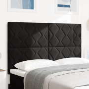 vidaXL Svart Diamantblock Design Sänggavel 140 cm Sammet
