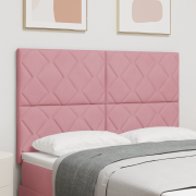 vidaXL Rosa Diamantblockdesign Sänggavel 160 cm Sammet