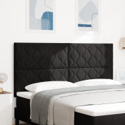 vidaXL Sänggavel Diamantblockdesign Svart 180 cm Sammet