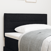 vidaXL LED-sänggavel linjedesign svart 90 cm tyg