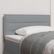 vidaXL LED sänggavel linjer design ljusgrå 100 cm tyg