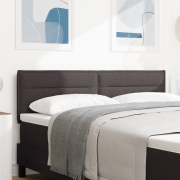 vidaXL LED Huvudgavel Linjer Design Mörkbrun 72 cm Tyg