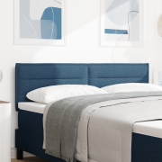 vidaXL LED Sänggavel Linjer Design Blå 80 cm Tyg