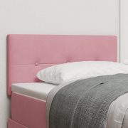 vidaXL LED Huvudgavel Botton Tufted Rosa 100 cm Sammet