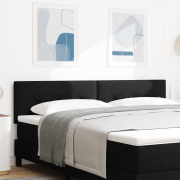 vidaXL LED Sänggavel med knappar svart 90 cm tyg