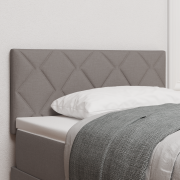 vidaXL LED Huvudgavel Diamantblock Design Taupe 90 cm Tyg