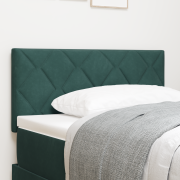 vidaXL LED sänggavel Diamantblocksmönster Mörkgrön 90 cm Sammet