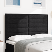 vidaXL LED Huvudgavel Linjdesign Svart 80 cm Tyg