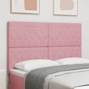 vidaXL LED sänggavel Rosa 80 cm Sammet