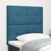 vidaXL LED Huvudgavel Mörkblå 90 cm Sammet