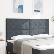 vidaXL LED Sänggavel Diamantblockdesign Mörkgrå 180 cm
