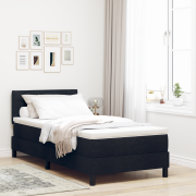 vidaXL Sängbotten med Madrass Svart 90x200 cm Tyg