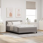 vidaXL Sänglåda med madrass Taupe 160x200 cm Tyg