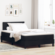 vidaXL Bäddmadrass med Madrass Svart 120x200 cm Tyg