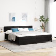 vidaXL Resårsäng med madrass 200x200 cm svart sammet