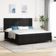 vidaXL Boxstomme med Sängmatta Svart 200x200 cm Tyg