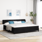vidaXL boxfjädrande säng med madrass svart 200x200 cm tyg