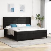 vidaXL Resårsäng med madrass 200x200 cm svart tyg
