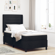 vidaXL Sänglåda med madrass svart 100x200 cm tyg