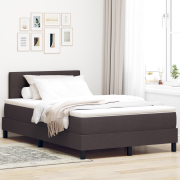vidaXL Bäddmadrass med madrass & LED mörkbrun 120x190 cm tyg