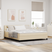vidaXL Bäddmadrass med madrass & LED Kräm 180x200 cm Tyg
