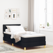 vidaXL Bäddmadrass med madrass & LED Svart 80x200 cm Tyg
