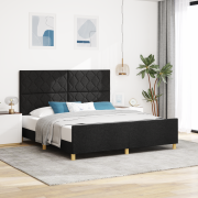 vidaXL Sängram Svart 180x200 cm Tyg