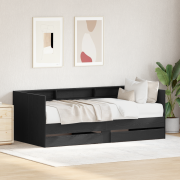 vidaXL Dagbädd med lådor Betonggrå 90x200 cm Konstruerat trä