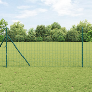 vidaXL Staketstolpar 26 st Grön Ø32 mm 170 cm Galvaniserad stål