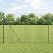 vidaXL Staketstolpar 52 st Grå Ø32 mm 200 cm Galvaniserat Stål