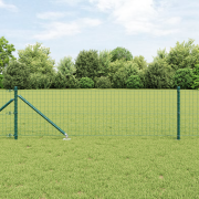 vidaXL Stängselposter med spik 26 st Ø32 mm 120 cm Galvaniserat stål