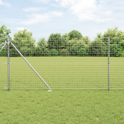 vidaXL Staketstolpar med spik 52 st Ø32 mm 140 cm Galvaniserat stål