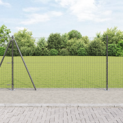 vidaXL Staketstolpar med basplattor 52 st Ø32mm 68,5cm galvaniserat st...