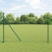 vidaXL Euro Stängsel med 7 Stänger 1.5x10 m Galvaniserat Stål Grön
