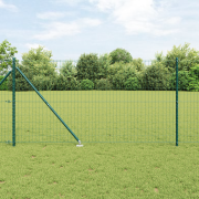 vidaXL Euro stängsel med 7 spikpostar 1.4x10 m galvaniserat stål grön