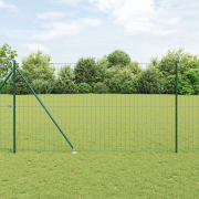 vidaXL Euro Stängsel med 7 spetsstolpar 1.6x10 m Galvaniserat Stål Grö...