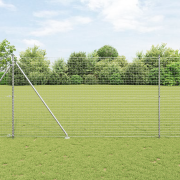vidaXL Euro Stängsel med 7 Spikposter 1,5x10 m Galvaniserat Stål