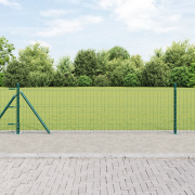 vidaXL Euro Stängsel med 7 Flänsade Stänger 0.4x10 m Galvaniserat Stål