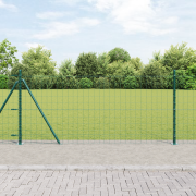 vidaXL Euro Stängsel med 7 flänsade poster 0.8x10 m Galvaniserat stål