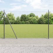 vidaXL Euro Stängsel med 7 Flänsade Stolpar 1.6x10 m Galvaniserat Stål